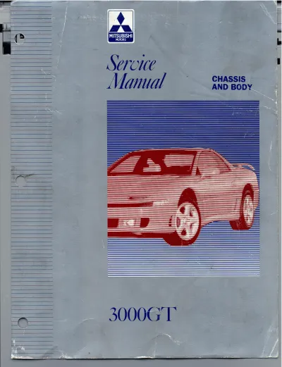 1992–1996 Mitsubishi 3000GT Service Manual (P/N MSSP-001B-96)