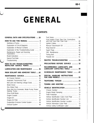 1992-1996 Mitsubishi 3000GT service manual Preview image 5