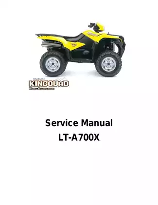 2005-2007 Suzuki KingQuad, LT-A700 King ATV service manual Preview image 1