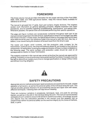 Ford Tractor Repair Manual (1965-1975) - Complete Service Guide for Models 2000, 3000, 4000, 5000, 7000 Preview image 3