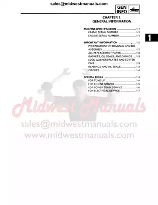 1997-2004 Yamaha Venture/V-Max 700 Series Comprehensive Service Manual Preview image 4