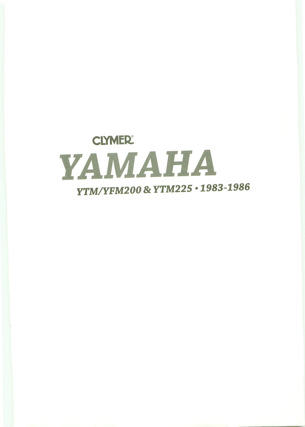1983-1986 Yamaha YFM200, YTM200, YTM225 service and shop manual Preview image 6