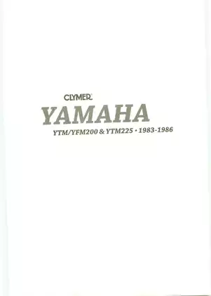 Yamaha YTM/YEM200 & YTM225 Maintenance Manual (1983-1986)
