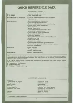 Yamaha YTM/YEM200 & YTM225 Maintenance Manual (1983-1986) Preview image 2