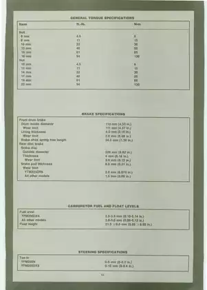 Yamaha YTM/YEM200 & YTM225 Maintenance Manual (1983-1986) Preview image 4