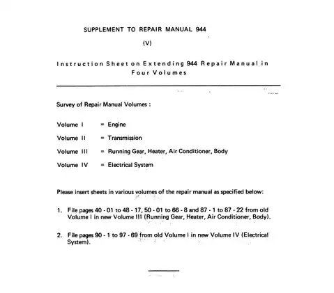 Porsche 944 workshop manual Preview image 2