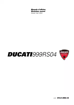 2004 Ducati 999 RS workshop manual Preview image 1