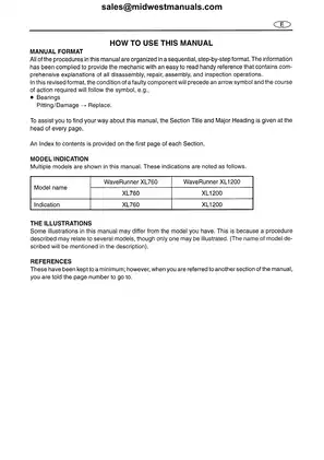 1998-2004 Yamaha WaveRunner XL 700/760/1200 Service Manual - Comprehensive Repair Guide Preview image 2