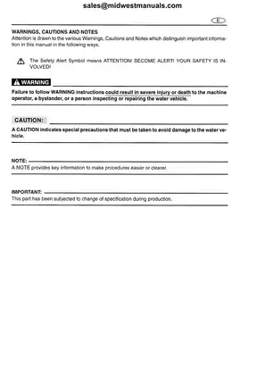 1998-2004 Yamaha WaveRunner XL 700/760/1200 Service Manual - Comprehensive Repair Guide Preview image 3