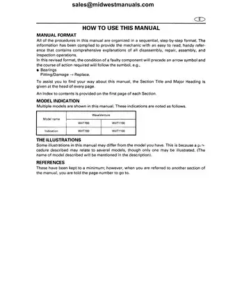 1995-1998 Yamaha Wave Venture 700/760/1100 WaveRunner service manual Preview image 2