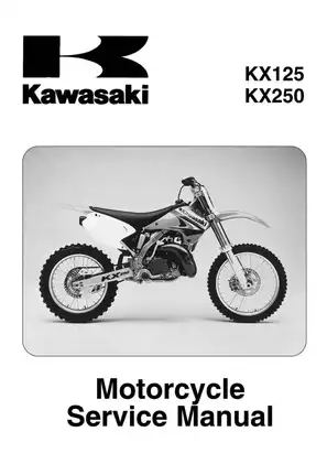 Kawasaki KX125 & KX250 Motorcycle Service Manual - Comprehensive Repair Guide