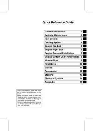 Kawasaki KX125 & KX250 Motorcycle Service Manual - Comprehensive Repair Guide Preview image 3