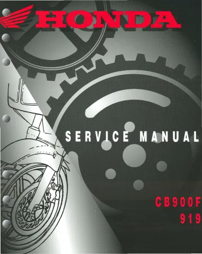 Preview: 2002–2007 Honda CB900F / 919 / Hornet Service Manual