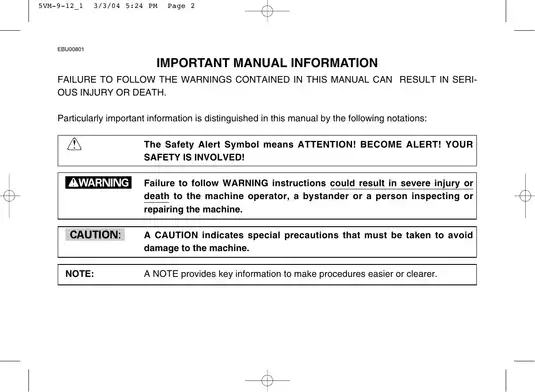 Yamaha Blaster YFS-200 owner´s manual Preview image 4