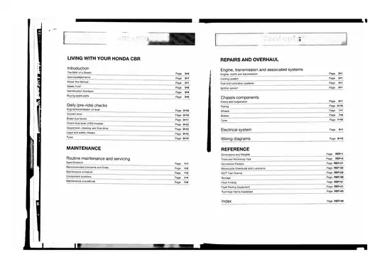 1987-1996 Honda CBR1000F parts, service manual Preview image 3