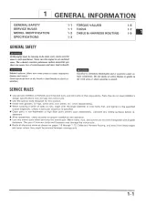Honda XR600R (1985–1990) Service Manual (P/N 61MN101) – preview page 1