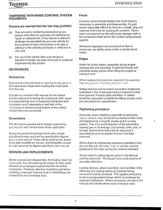 Triumph Motorcycle TT600 Service Manual - Comprehensive Repair and Maintenance Guide Preview image 3