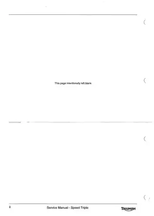 Triumph Speed Triple Motorcycle Service Manual (03.2005) Preview image 4