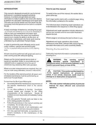 Triumph TT600 Service Manual and Repair Guide Preview image 2