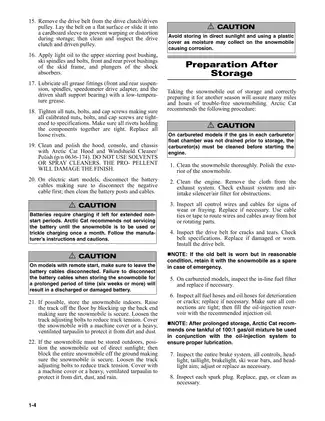Comprehensive Service Manual for Arctic Cat Snowmobiles (500cc - 1000cc) Preview image 4