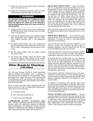 Comprehensive Service Manual for Arctic Cat Snowmobiles (500cc - 1000cc) Preview image 5