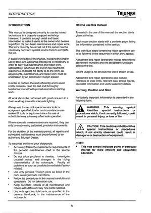 2001-2007 Triumph Bonneville, Bonneville T100, America service manual Preview image 4