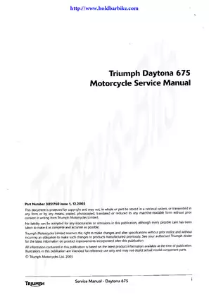 2005-2008 Triumph Daytona 675 service manual Preview image 1