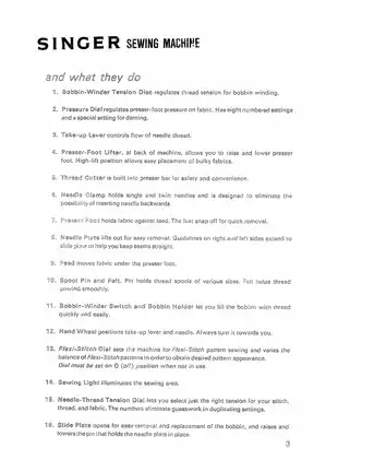 Singer Stylist 513 Zig Zag sewing machine instruction manual Preview image 5