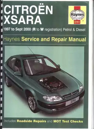 Citroen Xsara Service and Repair Manual (Petrol & Diesel, 1997-2000)