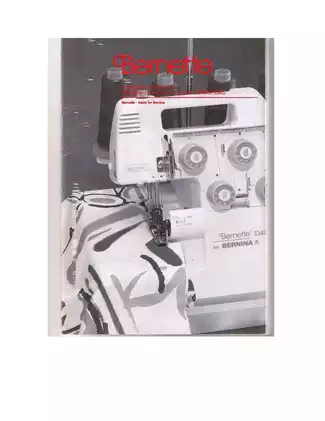 Bernina Bernette overlock machine user manual: 334DS, 334D Preview image 1