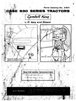 Case 930 CK tractor parts catalog A901 Preview image 2