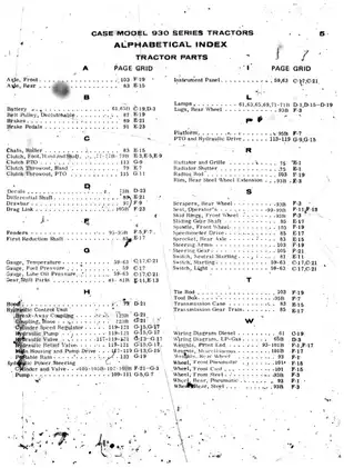 CASE Model 930 Series Tractors Parts Catalog - Comprehensive Guide for Maintenance Preview image 5