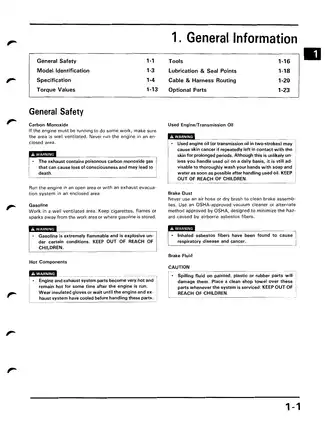 Comprehensive Honda Motorcycle Service Manual (Part Number: 61CMO000) Preview image 3