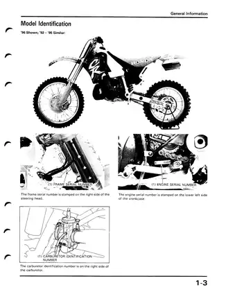 1992-2001 Honda CR 500 R repair and service manual Preview image 5