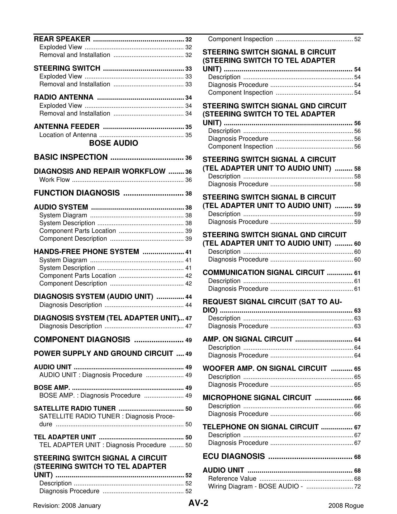 2008 Nissan Rogue repair and service manual Preview image 2