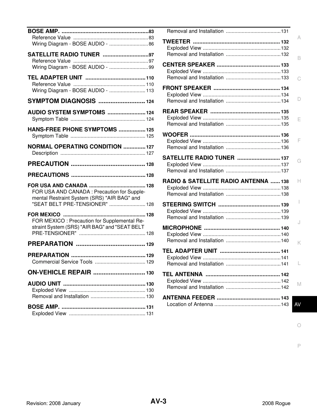 2008 Nissan Rogue repair and service manual Preview image 3