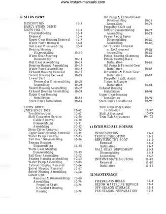 1965-1999 OMC Sterndrive outboard motor service manual Preview image 4