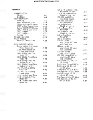 1965-1999 OMC Sterndrive outboard service manual Preview image 5