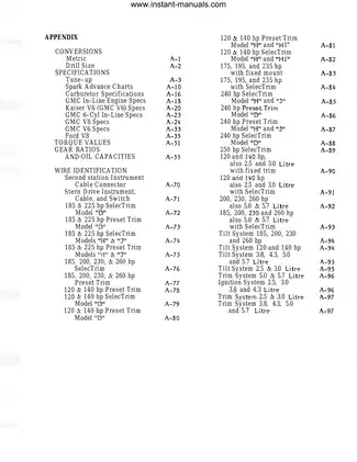 1965-1999 OMC Sterndrive outboard motor service manual Preview image 5