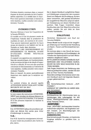 2001-2006 Yamaha PW80(N) owner´s service, manual Preview image 5