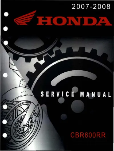 Preview: 2007–2008 Honda CBR600RR Service Manual