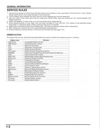 Honda CBR600RR Service Manual (2007-2008) - Comprehensive Maintenance and Repair Guide Preview image 5