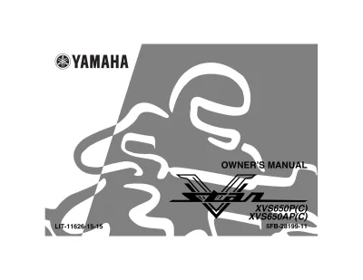 Preview: 1998–2000 Yamaha V-Star XVS650 / XVS650P(C) / XVS650AP(C) Owner's Manual (P/N LIT-11616-11-16, LIT-11616-11-21)
