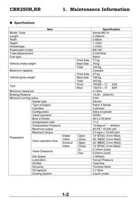 1986-1999 Honda CBR 250 manual Preview image 5