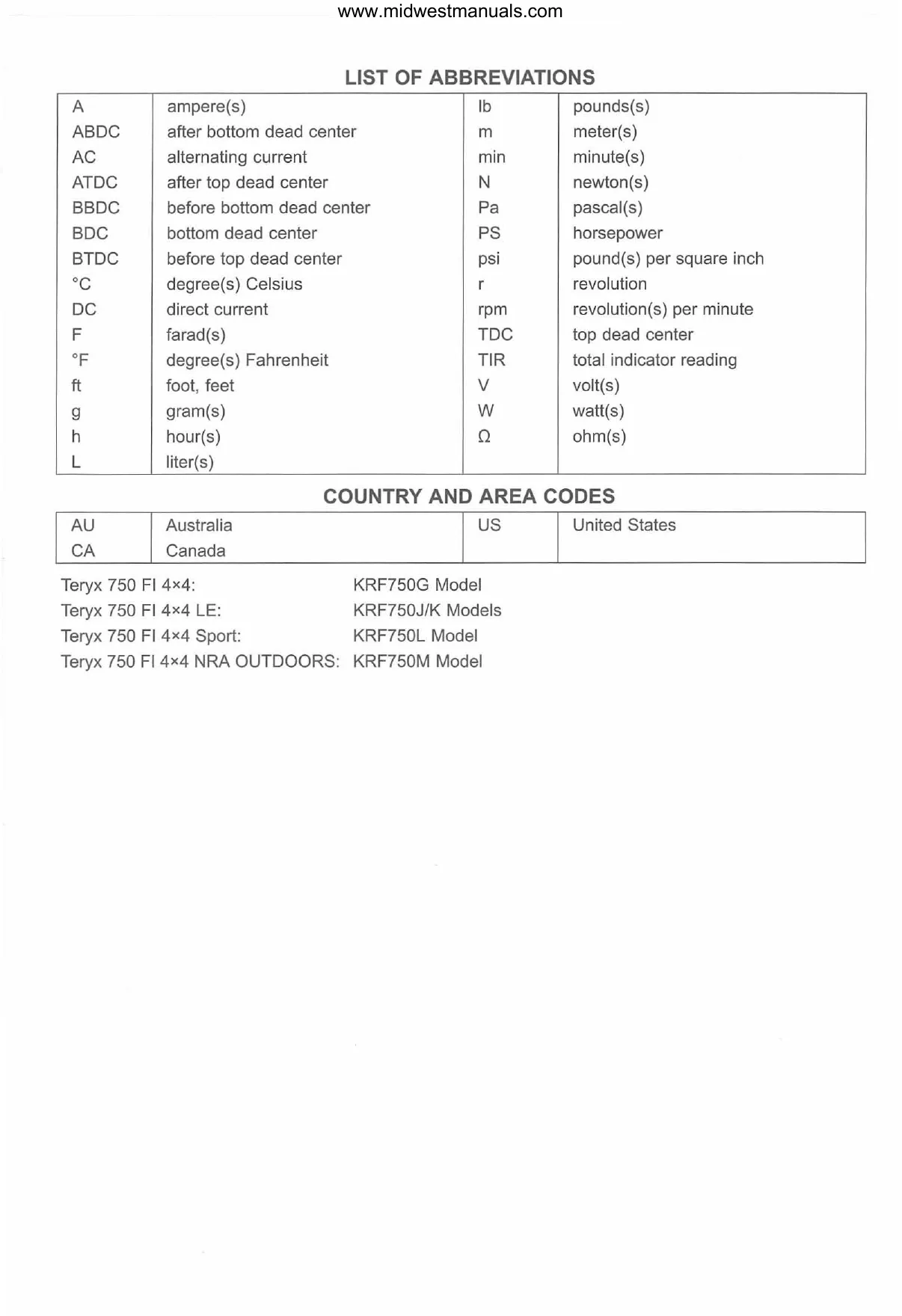 2009 Kawasaki Teryx Service Manual - Complete Guide for Maintenance and Troubleshooting Preview image 5