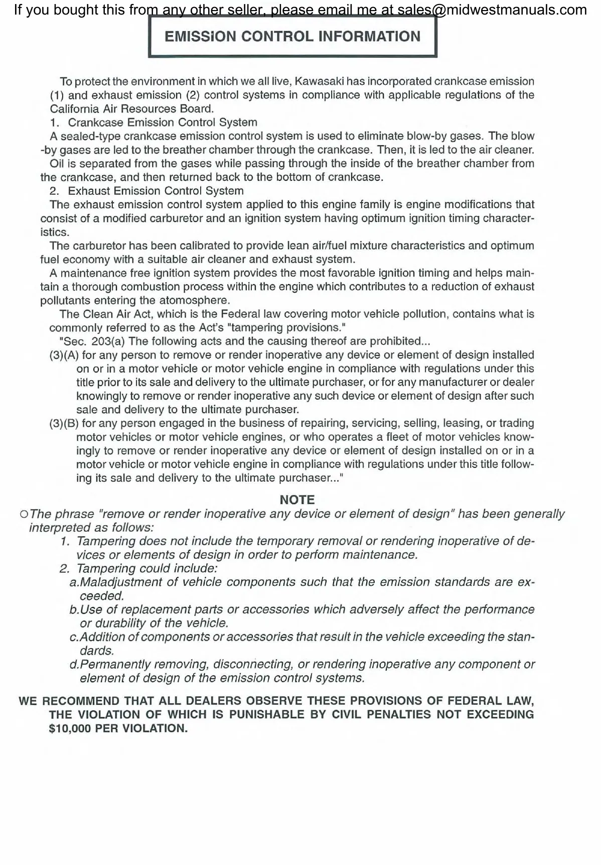 2002-2003 Kawasaki Prairie 650 Series Service Manual Preview image 4