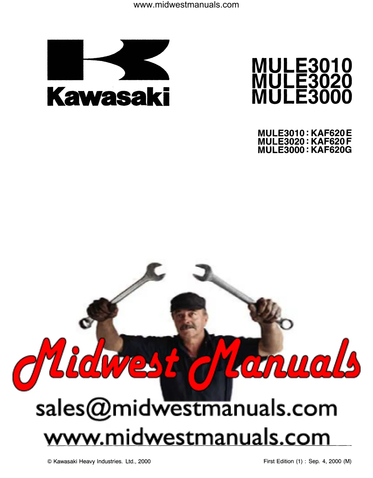 Kawasaki Mule 3000/3010/3020 Series Service Manual - Digital Download Preview image 3