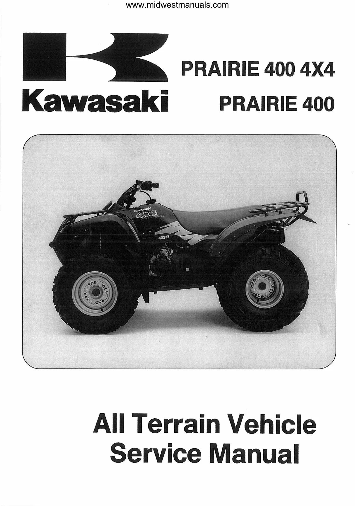 Kawasaki Prairie 400 Service Manual: Comprehensive Repair Guide for 2x4/4x4 Series (1998-2009) Preview image 2