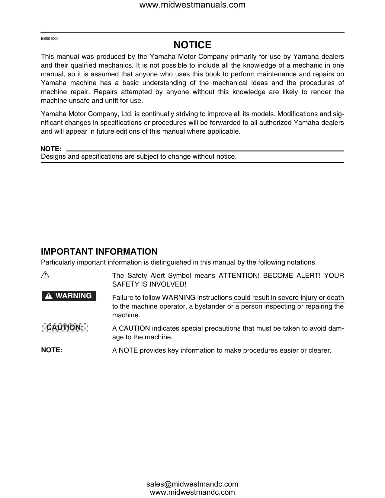 Yamaha YFM350XP Service Manual - Complete Digital Guide for Maintenance and Repair Preview image 2