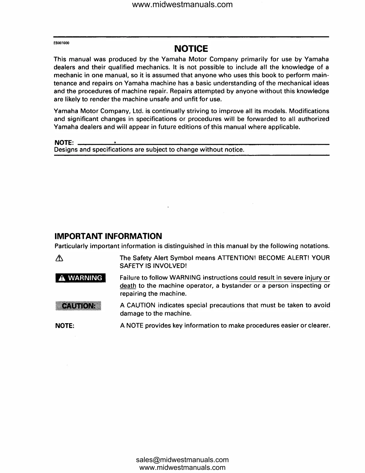 Yamaha YFM350FW Service Manual | Digital Edition Preview image 3